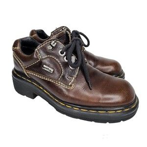 Dr Doc Martens Low Top Shoes Size 5 Mens Lace Up Leather 9272 Brown Oxford
